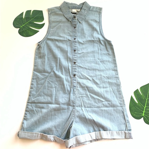 🐚ROXY Stellar Swell Denim Romper🐚 - Picture 2 of 13